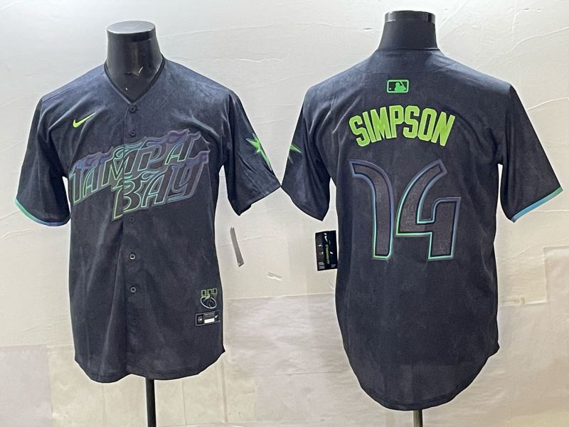 Men 2025 Tampa Bay Rays #14 Simpson Black City Edition Nike MLB Jersey 01->tampa bay rays->MLB Jersey